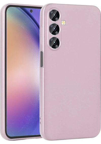 Samsung Uyumlu Galaxy A16 Kılıf Zore Premier Silikon Kapak Rose Gold