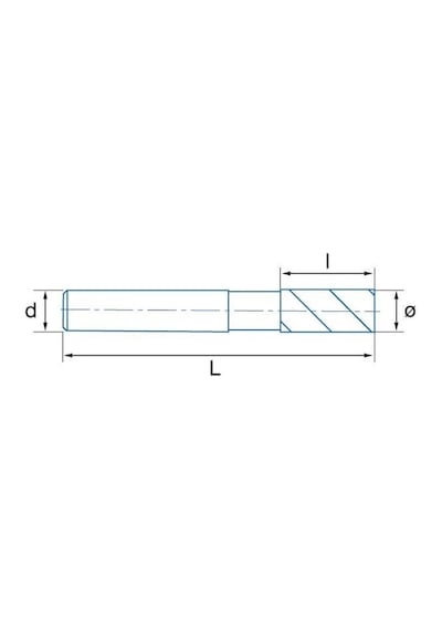 Fett 5,00x8x80mm İzar Hss Ref4414 Tek Ağızlı Alüminyum Freze