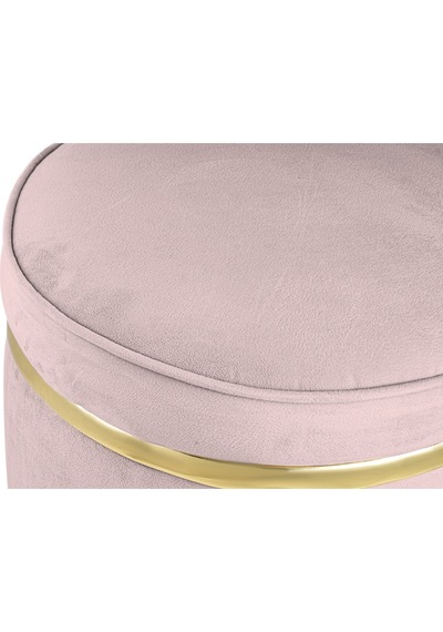 Zerafet Gold Kaplama Luxery Puf-pembe Babyface Kumaş Pofuduk Oturma Pufu&makyaj Pufu&bench