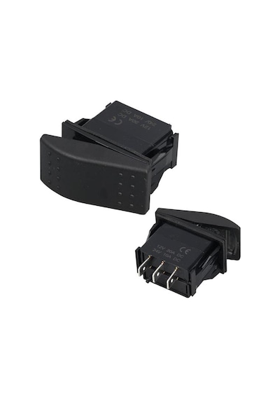 Powermaster Sembolsüz Işıksız Yaylı 3 Pinli On-off 12-24v Marin Switch