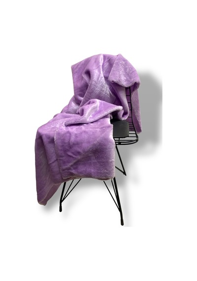 Zp-lutur- Tüy Dökmez Ithal Lila Renk Peluş Kumaş 100x150 Cm Ev Tekstil Lila Lila