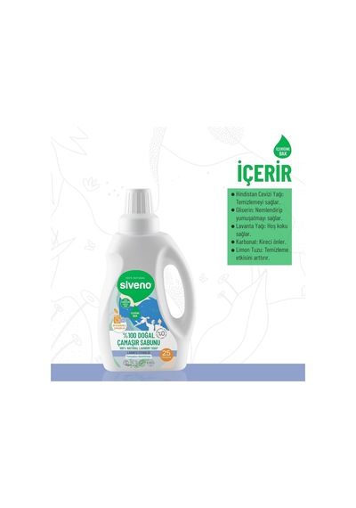 %100 Doğal Çamaşır Sabunu Bitkisel Deterjan Yumuşatıcı Gerektirmez Konsantre Vegan 750 Ml
