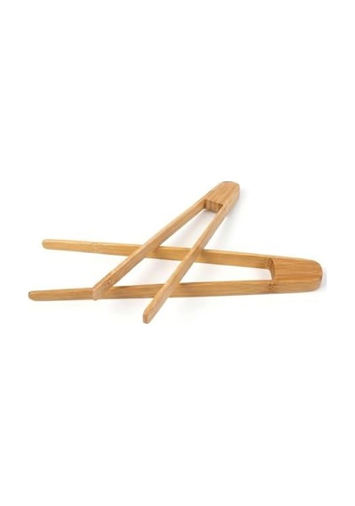 2'li Doğal Bambu Mutfak Maşası Seti 30 Cm - Güvenli Tost, Sunum Ve Salata Maşası