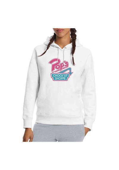 Riverdale Pop'S Chock'Lit Shoppe Baskılı Beyaz Kadın Kapşonlu Sw