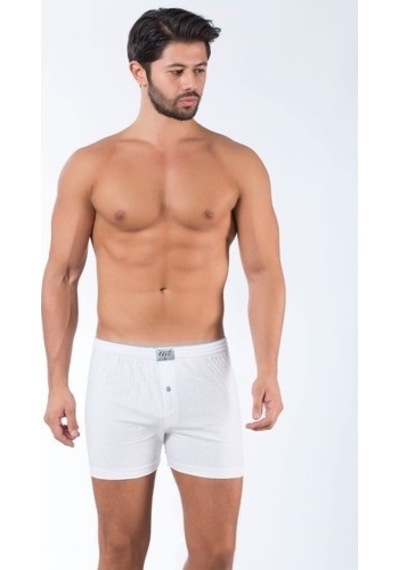 Lukitus Elit 1101 Pamuklu Havlu Bel Erkek Boxer Beyaz 3 Adet