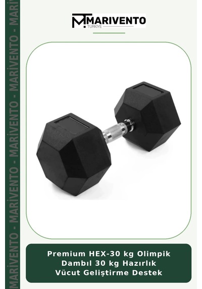 Premium Hex-30 Kg Olimpik Dambıl 30 Kg Hazırlık Vücut Geliştirme Destek