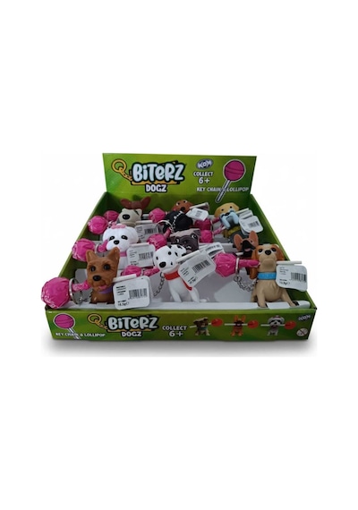 Flipperz Biterz Dogz - Dragonz - Catz Lolipop Şeker Ve Figür Anahtarlık 1 Adet