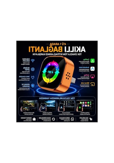 Kablosuz Araç Ekran Yansıtıcı Ve Adaptör, 4-in-1