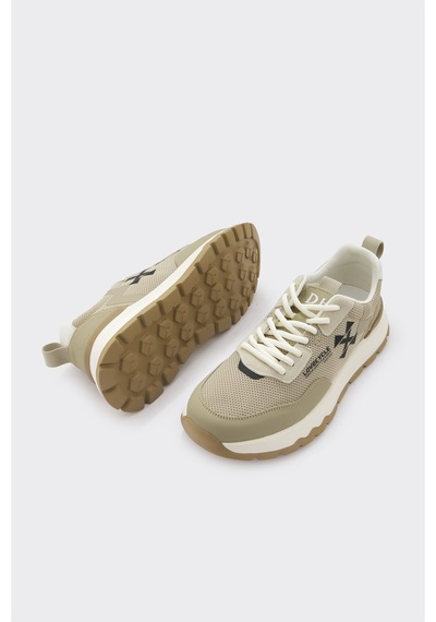 Derinet Bağcıklı Erkek Sneaker Haki Haki