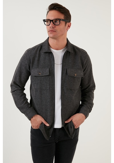 Buratti Erkek Gömlek CF21W112925 KOYU GRİ Gri