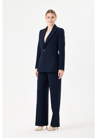 Velnara Moda Klasik Tek Düğme Ceket & Boru Paça Pantolon - Kadın Takım Elbise Lacivert- Velnara Tasarımı Lacivert - 918589140 Lacivert Velnara Moda Klasik Tek Düğme Ceket & Boru Paça Pantolon - Kadın Takım Elbise Lacivert- Velnara Tasarımı Lacivert - 918589140 Lacivert