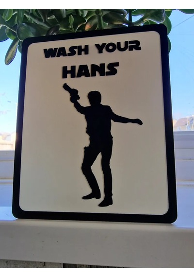 Wash Your Hans Star Wars Temalı Banyo Tuvalet Duvar Süsü Dekor