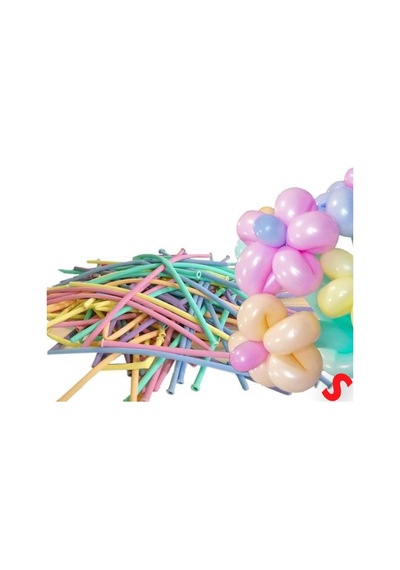 Sosis Makaron Balon - 10 Adet Çok Renkli