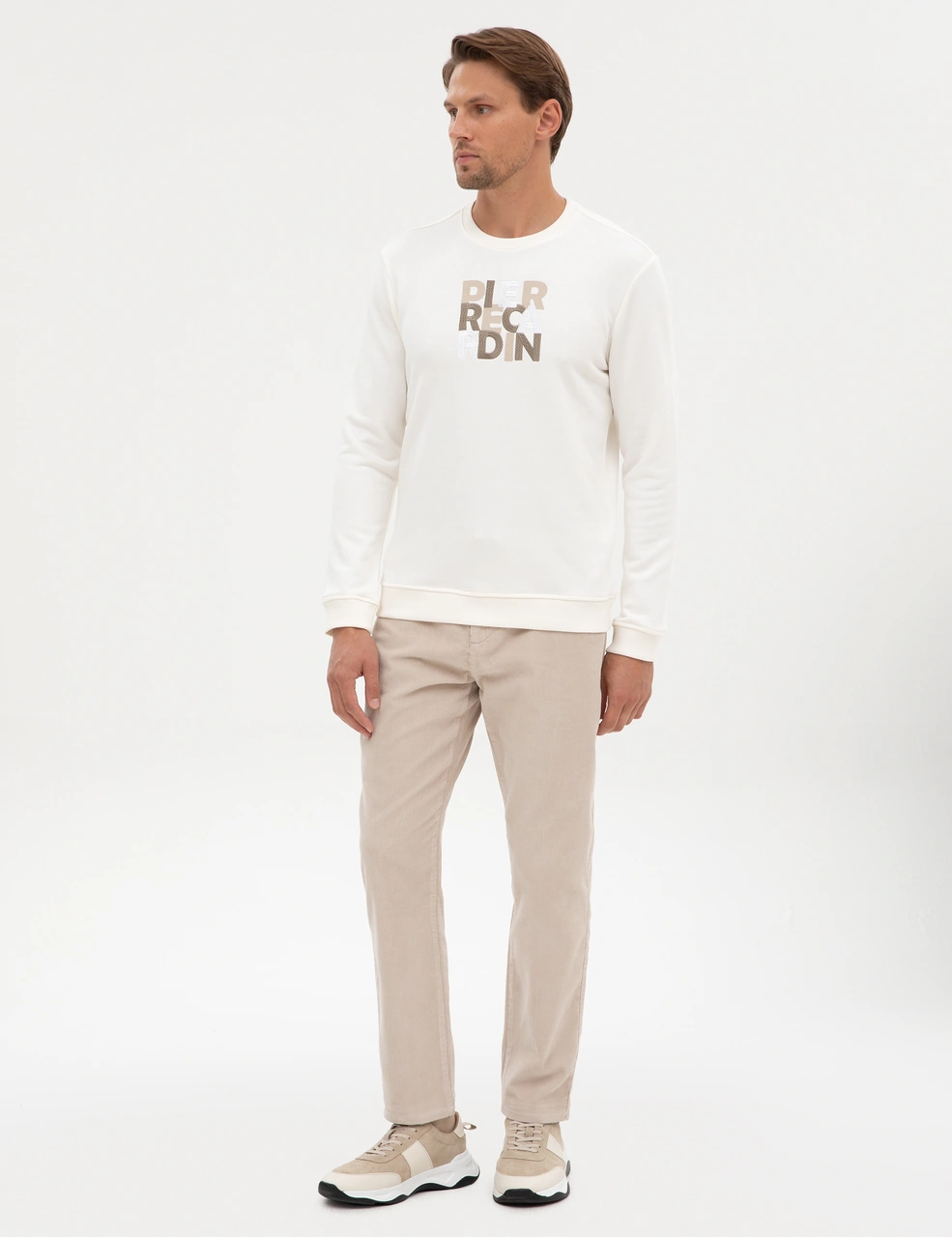 Pierre Cardin Bej Carrot Fit Beli Lastikli Kordonlu Kanvas Pantolon 50315294 Vr011
