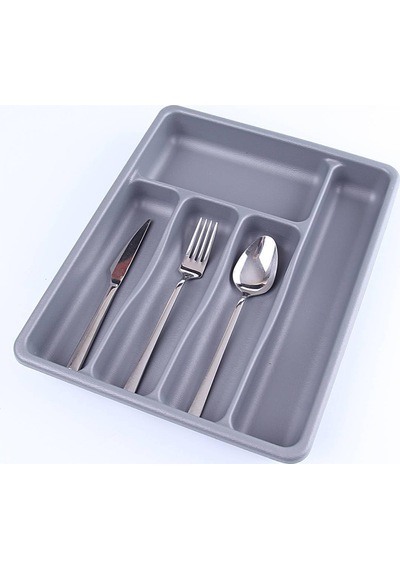 Gri - 5 Bölmeli Çekmece İçi Kaşıklık 36x29x5cm 5264 Diğer