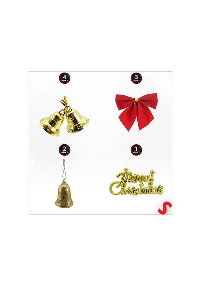 Yılbaşı Ağacı Lüks Süsleme Seti, 4,5cm X 30 Parça