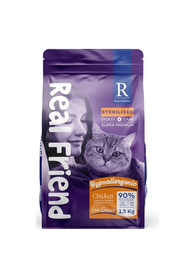 Real Friend Digest Care Hypoallergenic Sterilised Chicken 34/12 Kedi Maması 1,5 Kg