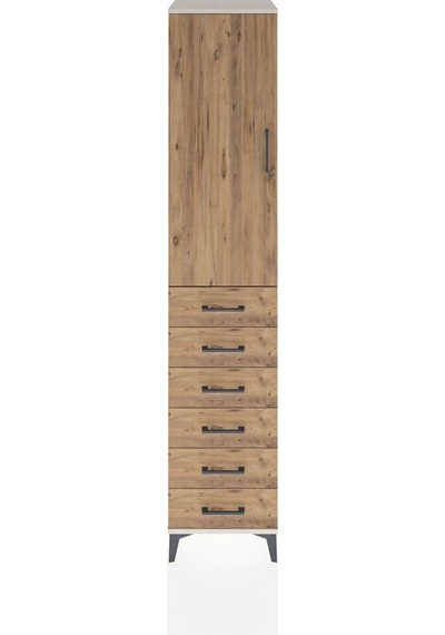 Hyperion Dolap 2 Raflı 6 Çekmeceli Tek Askılı 44x44x221 Aytaşı-çam Aytası