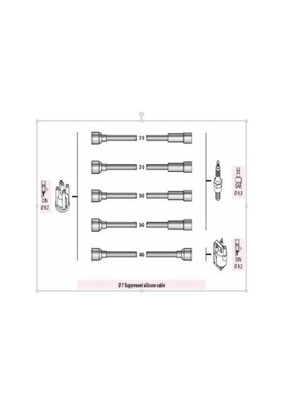 Autoline Adc27101 Buji Kablosu Dacia 1300 Duster 1100 1300 1400 Pick Up 8v 1973 94 Adc210