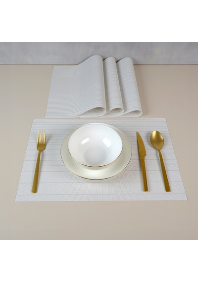 Maxstyle Stripe Cotton 4 Parça Amerikan Servis 30x45 Cm Renkli