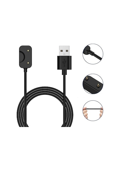 Samsung Galaxy Uyumlu Fit3 Manyetik Şarj Kablosu 1m - Siyah Al4343