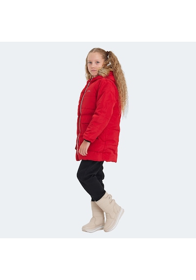 Slazenger CAMELIA Çocuk Kapüşonlu Kırmızı Mont & Kaban