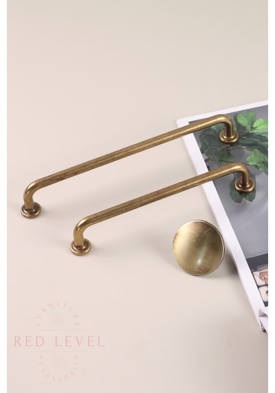 Liva Antik Sarı 96 Mm Modern Lüks Metal Kulp Modelleri Mutfak Dolap Çekmece Mobilya Kulbu Antik Sarı