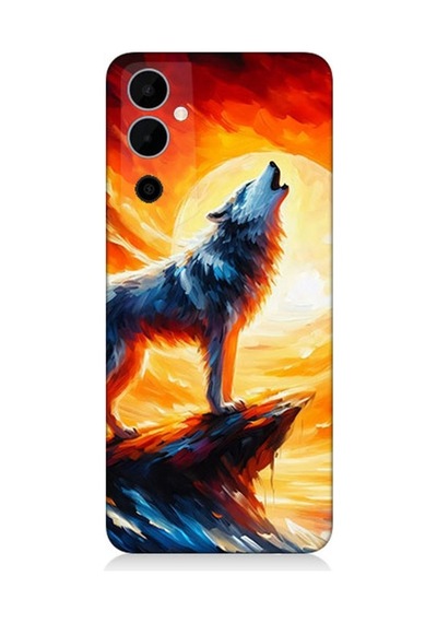 Tecno Pova Neo 2 Uyumlu Kayalıkta Uluyan Kurt Yalnızlığı Desenli Silikon Kılıf Çok Renkli