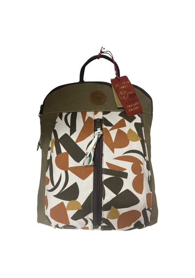 Old Cotton Cargo Vintage Kanvas Renkli Otantik Günlük Gezi Seyahat Sırt Çantası Lucas Bag 30 Cm X 37 Cm Kahverengi