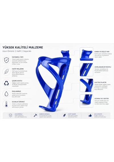 Evrensel Bisiklet Matara Kafesi Hafif Dayanıklı Plastik Su Şişesi Tutucu Yol Dağ Şehir Mtb Bisikletleri İçin Güçlü Tutuşlu Kolay Montajlı Mavi Bisiklet Suluk Taşıyıcı Aparatı Açık Füme - Füme - Kahverengi