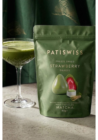 Matcha & Beyaz Çikolata Çilek Draje 80g X 3 Adet