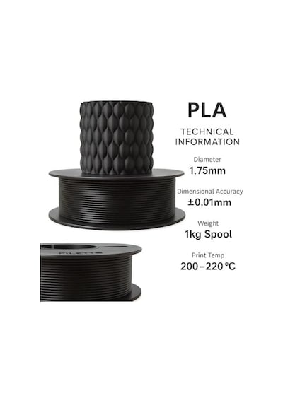 Pla+ Filament 1.75mm 1 Kg - Siyah
