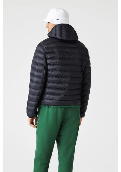 Lacoste Thermore Certified Synthetic Fill Jacket Kapüşonlu Şişme Erkek Mont Lacivert Lacivert