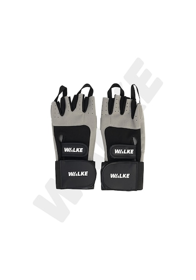 Walke XL Beden Bilek Bandajlı Gri Ağırlık Body Fitness Eldiveni