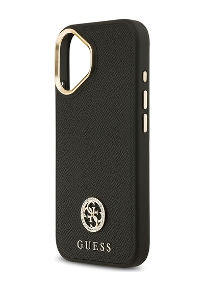 Apple Uyumlu iPhone 17 Kılıf Guess Lisanslı M-safe Özellikli Grained Yazı Ve Taşlı 4g Logolu Kapak Siyah Siyah Apple Uyumlu iPhone 17 Kılıf Guess Lisanslı M-safe Özellikli Grained Yazı Ve Taşlı 4g Logolu Kapak Siyah Siyah