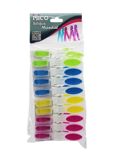 10pcs Renkli Silikon Ağız - Bas-aç Şeffaf Plastik Mandal Çok Renkli