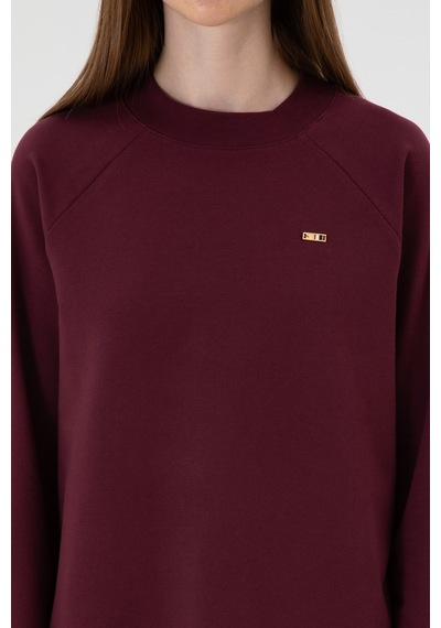 U.S. Polo Assn. Kadın Bordo Regular Bisiklet Yaka Basic Sweatshırt 50313610-VR177