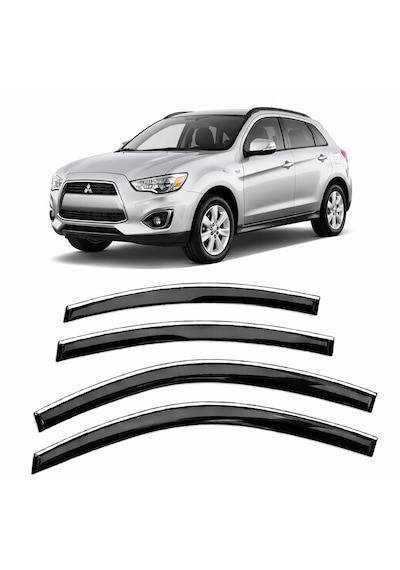 Mitsubishi Asx 2010 2022 Slim Krom Cam Rüzgarlığı 4 Parça