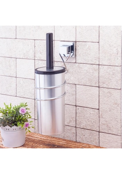 Geseus Yapışkanlı Klozet Fırçası Krom Ef094