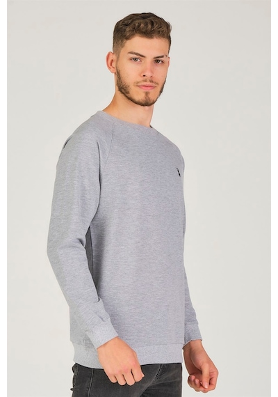 V4003 Dewberry Reglan Kol Erkek Sweatshırt-gri Gri