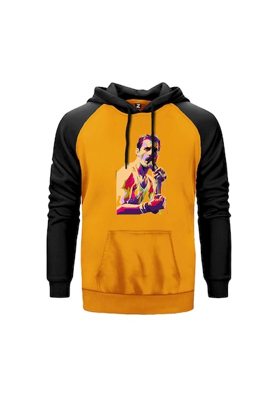 Queen Freddie Mercury Portre Sarı Renk Reglan Kol Sweatshirt Sarı