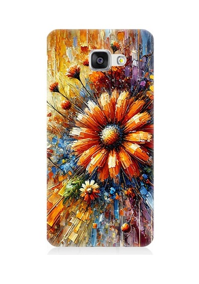Samsung Galaxy A5 2016 Uyumlu Çiçek Dalgasında Sarı Güzellik Desenli Silikon Kılıf Çok Renkli