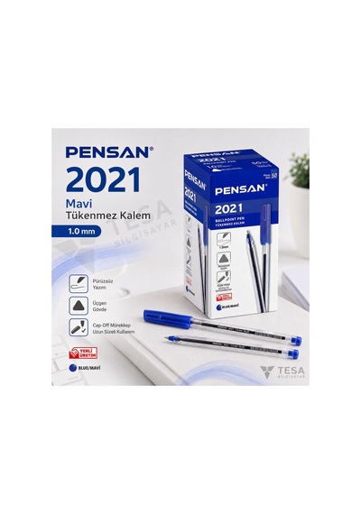 2021 1.0 Mm Mavi Tükenmez Kalem 50'li Kutu