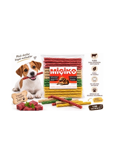 Renkli Munchy Çubuk Köpek Ödülü 12 Cm 325 Gram