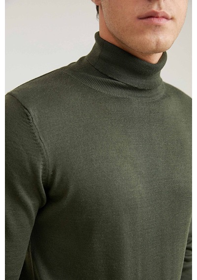 D's Damat Ds Damat Regular Fit Haki Düz Örgü Kazak 5hf0606320071 H01