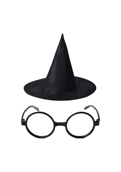 Harry Potter Şapkası Ve Gözlüğü Siyah Renk Alithestereo