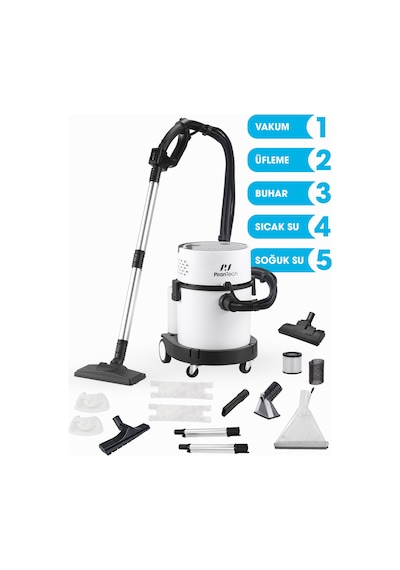 Pirantech RLZ-208 4'ü 1 Arada 2400 W Buharlı Temizlik Robotu
