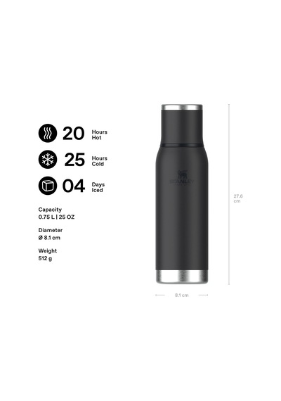 Adventure To-go Termos 0.75 Litre - Siyah 2.0 Paslanmaz Çelik Çok Renkli