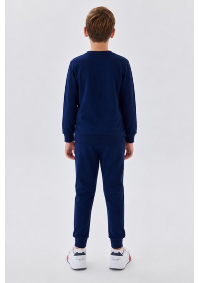 U.s. Polo Assn. Erkek Çocuk Bisiklet Yaka Pigment Baskılı Kışlık Regular Fit Lacivert Eşofman Takımı Us2135-c-v5 Us2135-c-v5