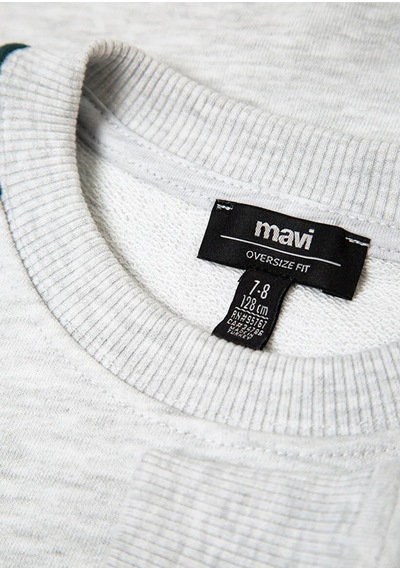 Mavi Oversize Gri Erkek Çocuk Sweatshirt 6s10186-88467